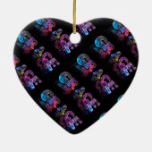 3Dの一流の優美はつきます(写真) セラミックオーナメント (裏面)