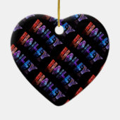 3Dの一流のHaileyはつきます(写真) セラミックオーナメント (裏面)