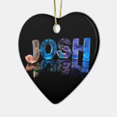 3Dの一流のJoshはつきます(写真) セラミックオーナメント (左)