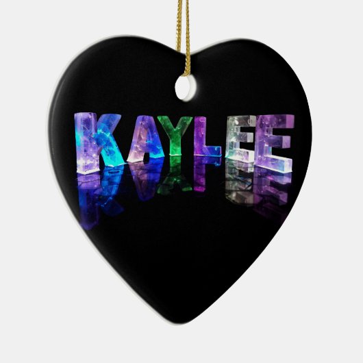 3Dの一流のKayleeはつきます(写真) セラミックオーナメント (右)