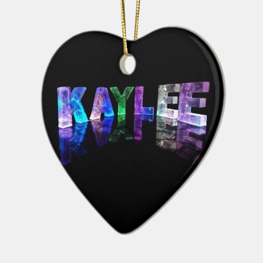 3Dの一流のKayleeはつきます(写真) セラミックオーナメント (左)