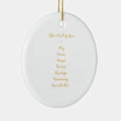 3Dの神霊のギフトは金原稿を見ます セラミックオーナメント (右)