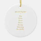 3Dの神霊のギフトは金原稿を見ます セラミックオーナメント (正面)