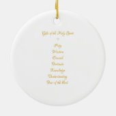 3Dの神霊のギフトは金原稿を見ます セラミックオーナメント (裏面)