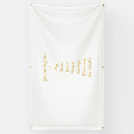 3Dの神霊のギフトは金原稿を見ます 横断幕 (縦)