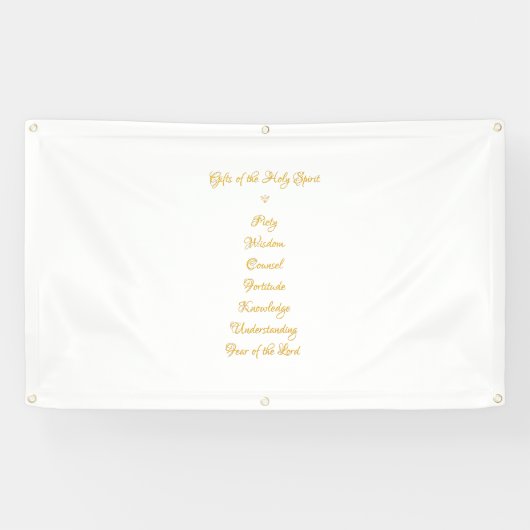 3Dの神霊のギフトは金原稿を見ます 横断幕 (横)