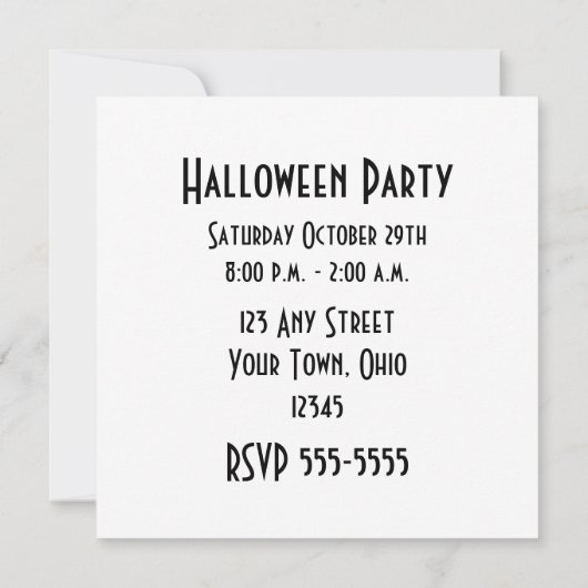 3DはNevermoreあさり歩きます 招待状 (裏面)