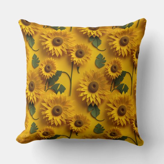 3dひまわり クッション (正面)