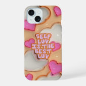 3Dふっくらとした自己愛は愛最高のの電話の場合 iPhone 15ケース (裏面)