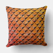 3Dを粗いオレンジ色の背景と混ぜる クッション (裏面)