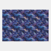 3Dアストラルミラージュ：神秘的なナイトスカイデザイン ラッピングペーパーシート (正面)