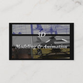 3Dアニメーションおよび模倣 名刺 (裏面)