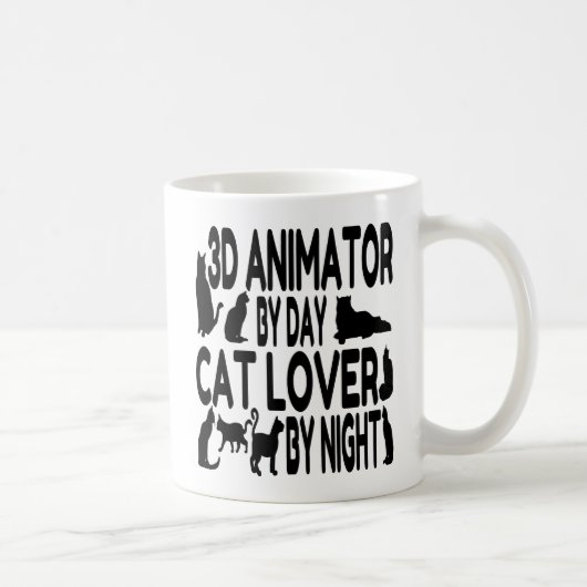 3Dアニメーター 猫好き コーヒーマグカップ (右)