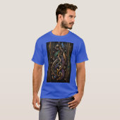 3Dアブストラクト・カリグラフィーと宝石 Tシャツ (正面フル)