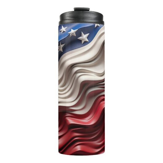 3dアメリカ合衆国国旗の波 タンブラー (正面)