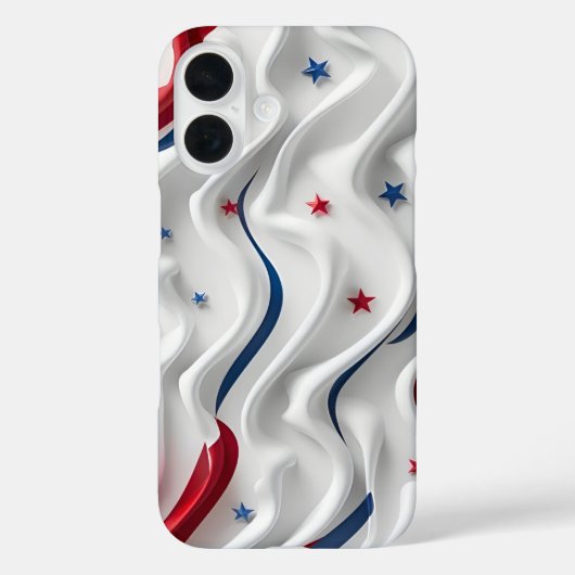 3Dアメリカ国旗のデザイン Case-Mate iPhoneケース (裏面)