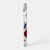 3Dアメリカ国旗デザイン iPhone 16ケース (左側面)