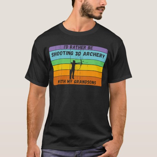3Dアーチェリーとグランドソンズヴィンテージ3Dアーク Tシャツ (正面)