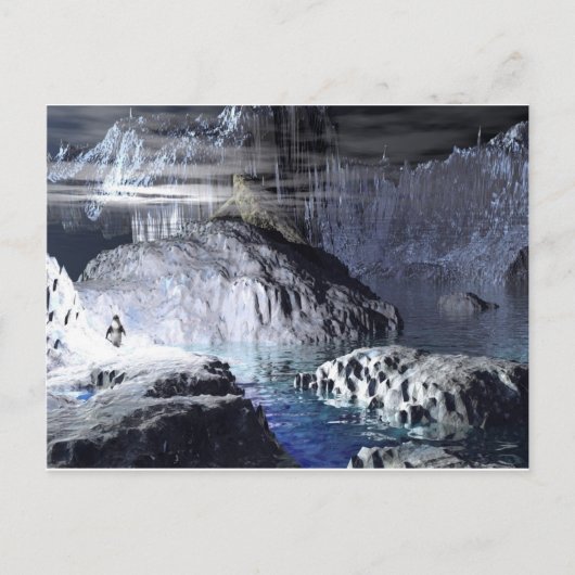 3dアートペンギンファンタジー ポストカード (正面)