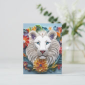 3Dアート、Etherealライオンのヘッドファンタジーコンセプトアートは シーズンポストカード (スタンド正面)