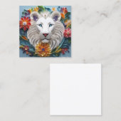 3Dアート、Etherealライオンのヘッドファンタジーコンセプトアートは スクエア名刺 (正面/裏面)