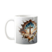 3Dイエスと十字穴壁ひび割れ