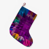 3Dイラストレーションまたは3Dのモザ描写イクカラーパッテ スモールクリスマスストッキング (正面 (吊り時))