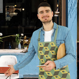 3Dイリュージョンの正方形パターン エプロン