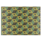 3Dイリュージョンの正方形パターン カッティングボード (正面)