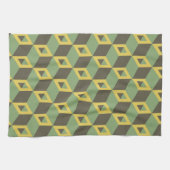 3Dイリュージョンの正方形パターン キッチンタオル (横)