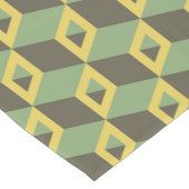 3Dイリュージョンの正方形パターン ショートテーブルランナー (コーナー)