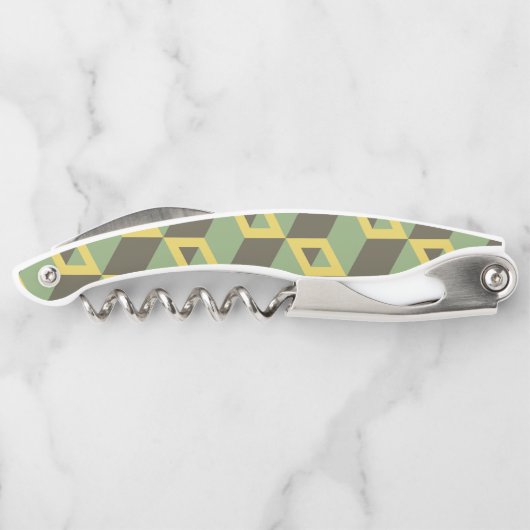 3Dイリュージョンの正方形パターン ソムリエナイフ (裏面)