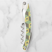 3Dイリュージョンの正方形パターン ソムリエナイフ (正面)