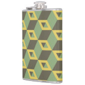 3Dイリュージョンの正方形パターン フラスク (左)