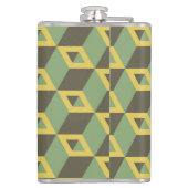 3Dイリュージョンの正方形パターン フラスク (裏面)