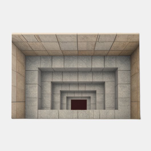 3Dイリュージョン ストーン ホール ドアマット (正面)