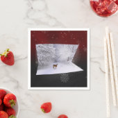 3Dイリュージョン「雪の夢」 スタンダードカクテルナプキン (インサイチュ)