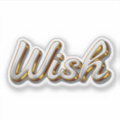3dウィッシュステッカー シール (正面)