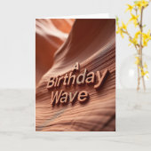 3Dウェーブ 誕生日カード カード (黄色い花)