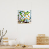 3Dウォールアートワールドマップポスター子供へ ポスター (キッチン)