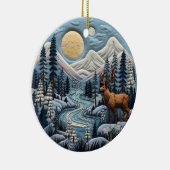 3Dウッドランドトナカイの鳴き声 セラミックオーナメント (右)