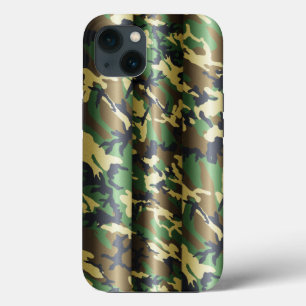3Dウッドランド迷彩柄 iPhone 13ケース