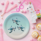 3Dウミガメの海テーマ ペーパープレート (パーティー)