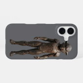 3Dエイリアンウォリアー像 Sci-Fi スマホケース iPhone 16ケース (裏面横)