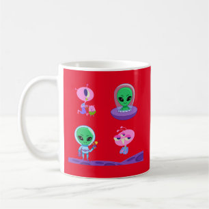 3Dエイリアンキャラクターデザイン コーヒーマグカップ