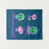 3Dエイリアンキャラクターデザイン タペストリー (正面(横))