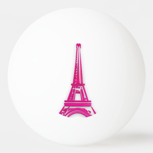 3dエッフェル塔、フランスのclipart 卓球ボール (裏面)