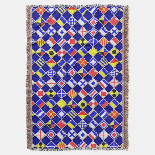 3Dエフェクトフラ市松模様にグ航海のタイルのモチーフ スローブランケット (正面縦)