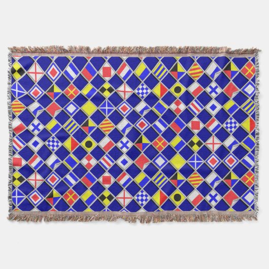 3Dエフェクトフラ市松模様にグ航海のタイルのモチーフ スローブランケット (正面)