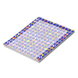 3Dエフェクトフラ市松模様にグ航海のタイルのモチーフ ノートパッド